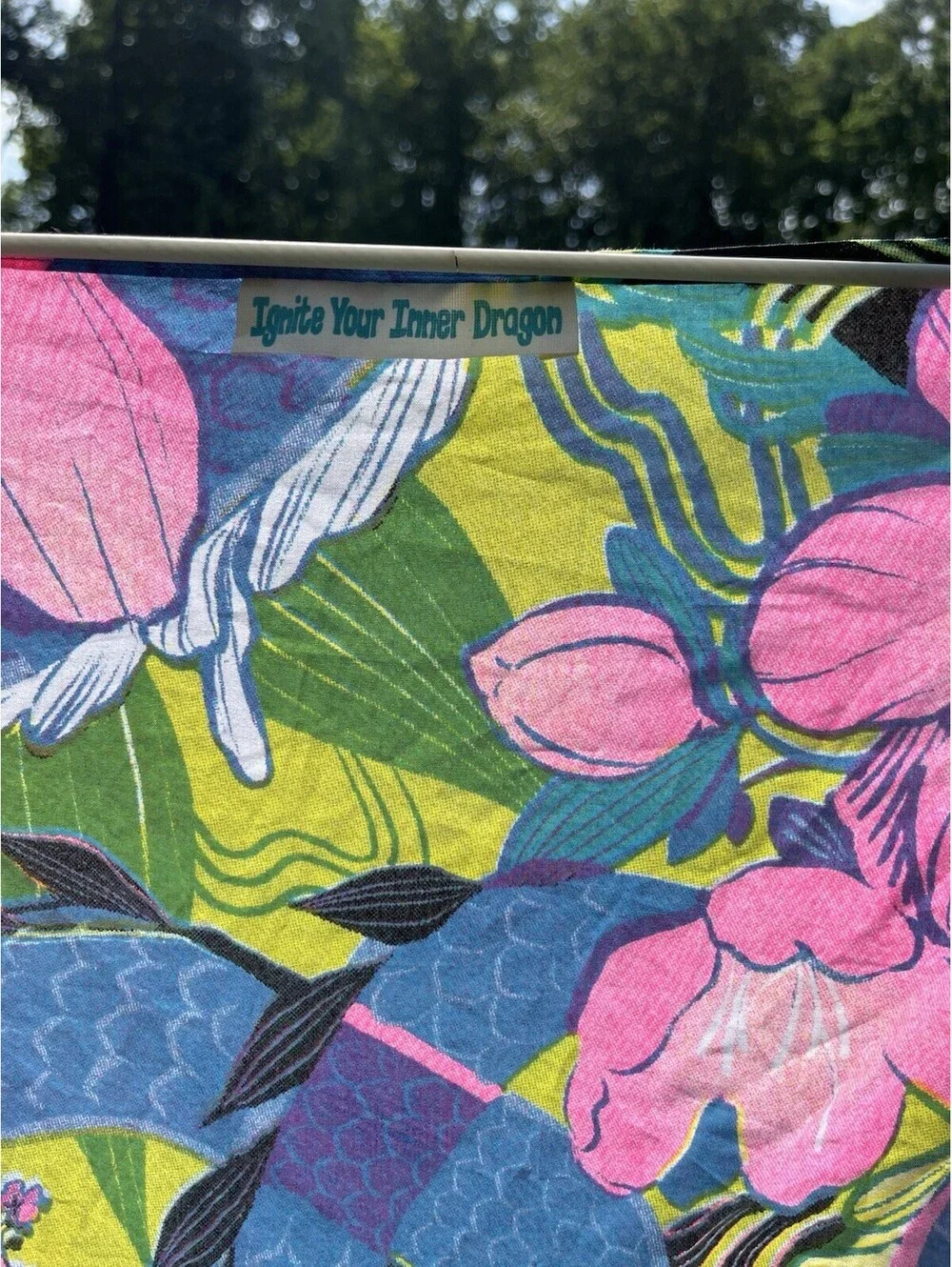 Lush Knot Wrap Ignite Your Inner Dragon Bright Fun Colors Square Scarf Gift Wrap